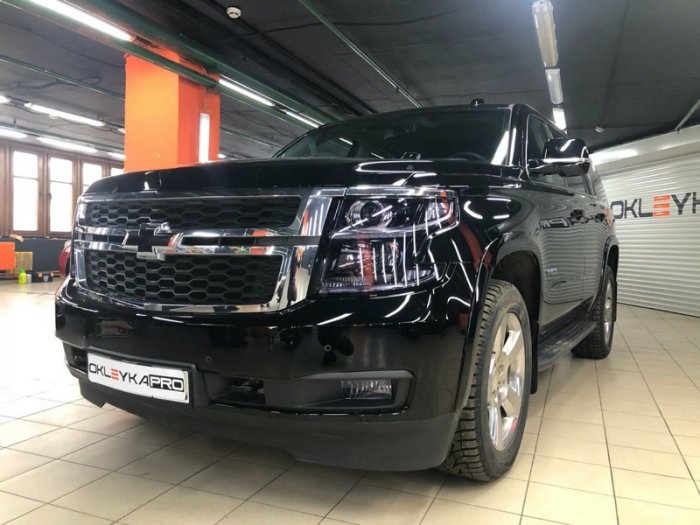 Шевроле Тахо антигравийная защита полиуретаном