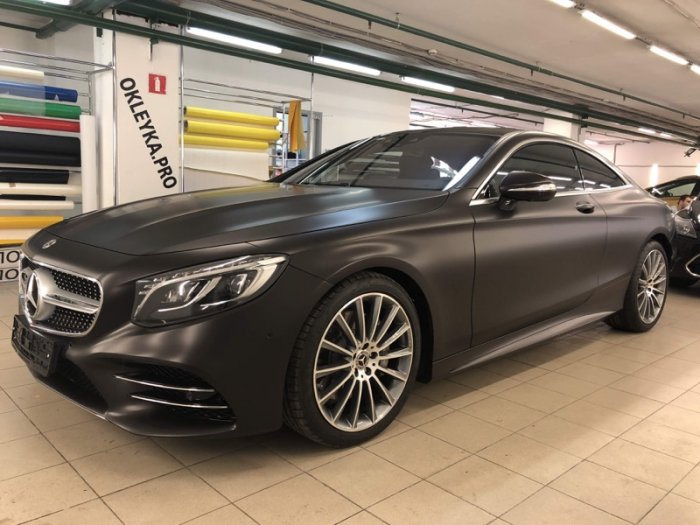 Антигравийная защита Мерседеса матовой пленкой