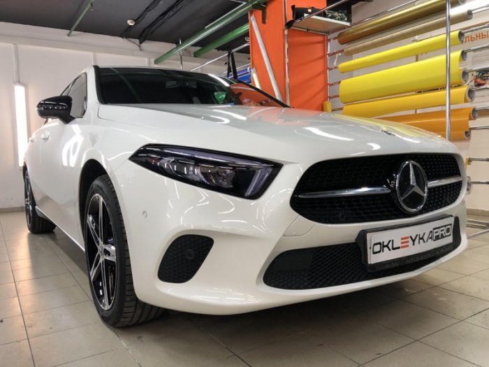 Мерседес А антигравийная защита кузова