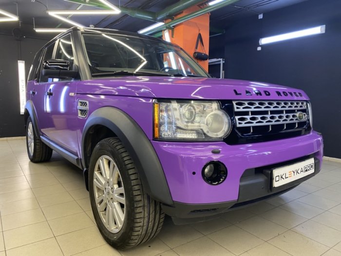 Ленд Ровер цветной фиолетовый автовинил