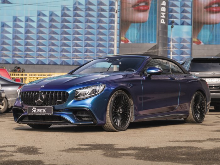Mercedes-Benz S класс оклейка в цветной полиуретан IRISTEK (UC8067), химчистка салона