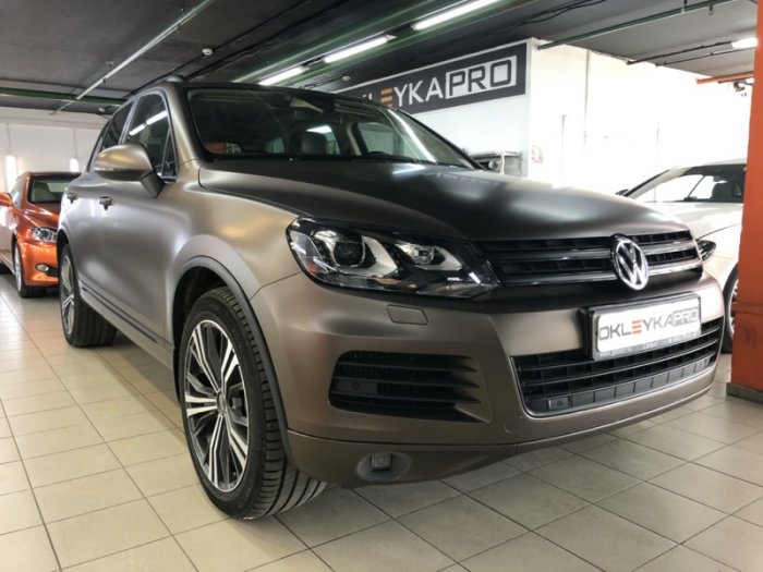 Фольксваген Туарег прозрачная матовая пленка антигравийная