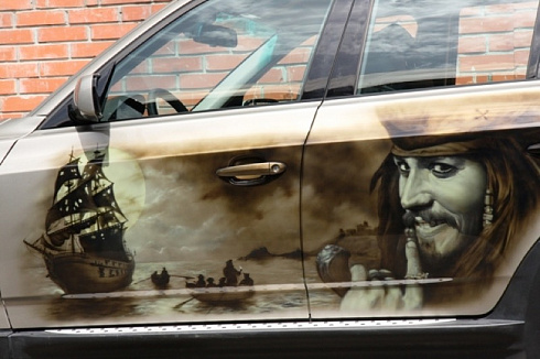 Пираты карибского моря аэрография винилография