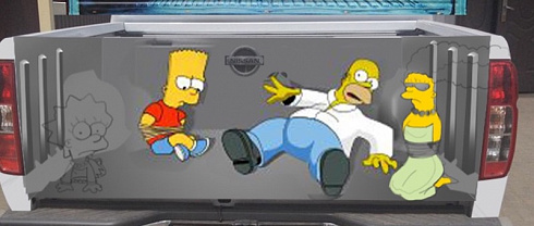 Симпсоны на багажник авто наклейка