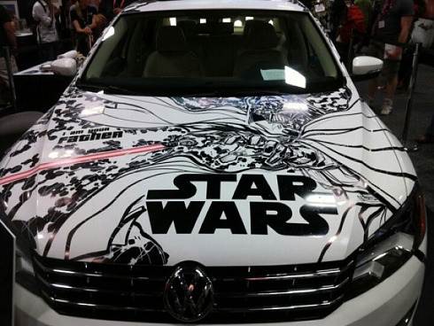 Винилография на капот Star Wars Звездные войны в Москве на авто