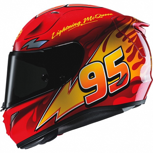 Cars Молния Маккуин аэрография пленкой на шлем винилография