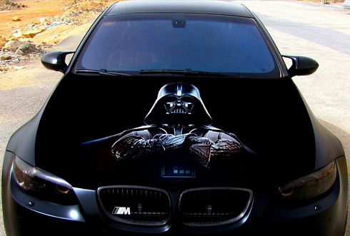 Дард Вейдер винилография на капот авто в Москве дизайн и оклейка