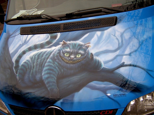 Чеширский кот Алиса в стране чудес аэрография