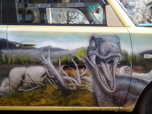 Динозавры на авто внинилография