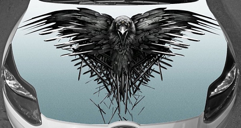 Трехглазый ворон Игра престолов аэрогафрия на капот авто