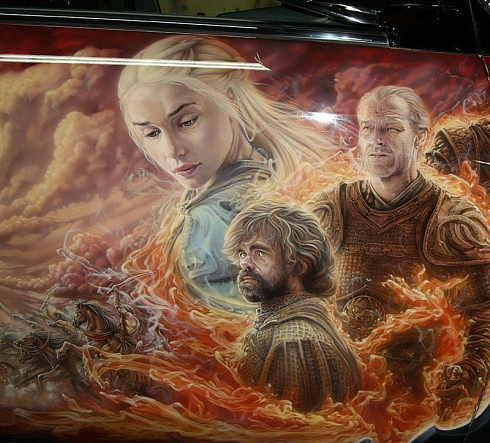 Игра престолов винилография на авто аэрография