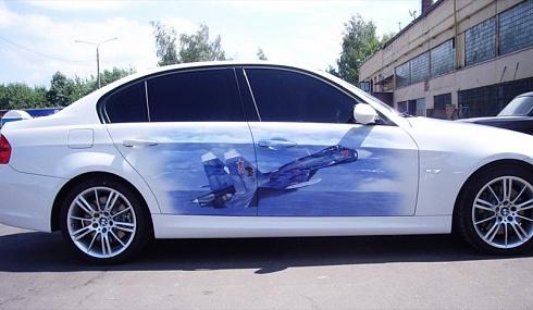 Русский истребитель самолет аэрография винилография