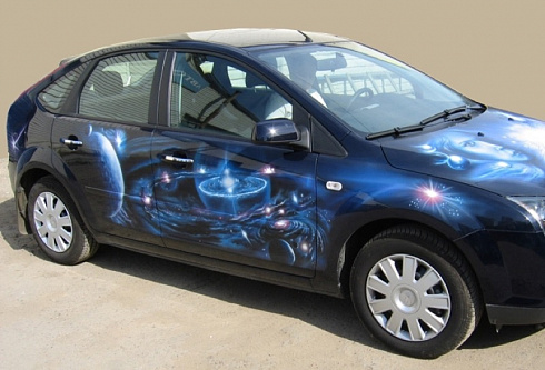 Изображение космоса на машину, мото, шлем