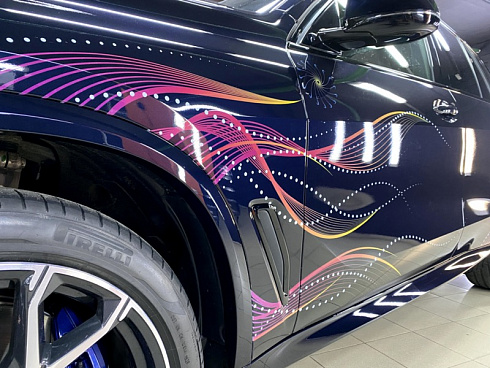 Волны на автомобиль рисунок нанесение