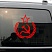 Наклейка Красная звезда СССР на авто на стекло