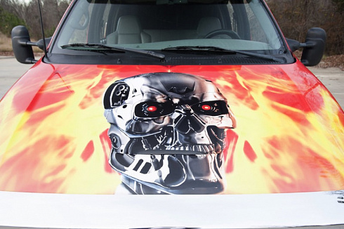 Виниловая оклейка Терминатор на авто