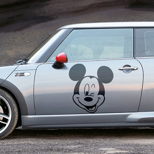 Микки и Минни Маус аэрография винилография пленки на кузов авто мотоцикла шлема