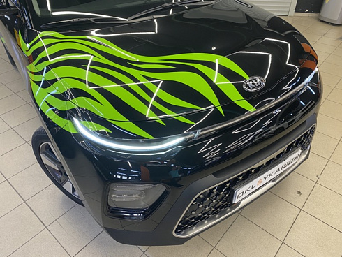 Волны на капот аэрография