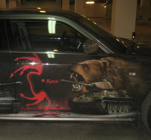 Рисунок на машину танк Т 34