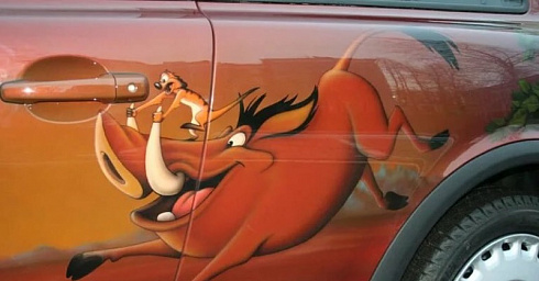 Тимон и Пумба аэрография винилография наклейки