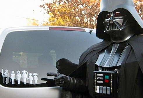 Виниловая наклейка на заднее стекло автомобиля купить в Москве