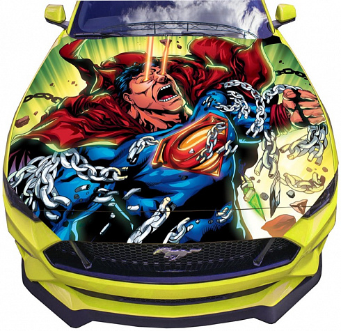 Винилография Супермен на авто оклейка в Москве