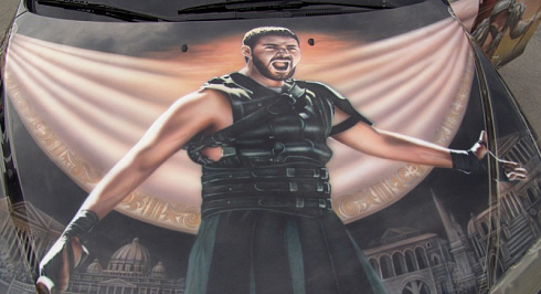 Гладиатор аэрография по фильму на авто