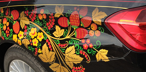 Хохлома наклейки на автомобиль, мотоцикл, шлем