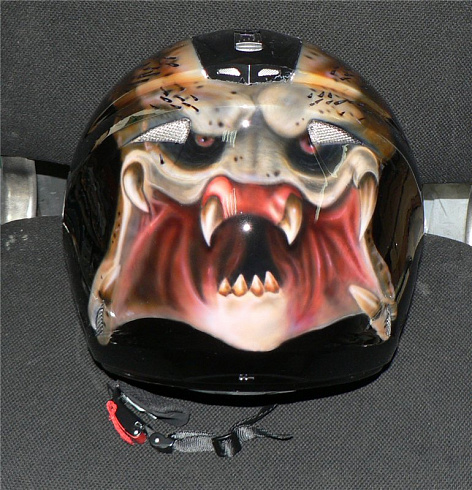 Хищник аэрография на шлем