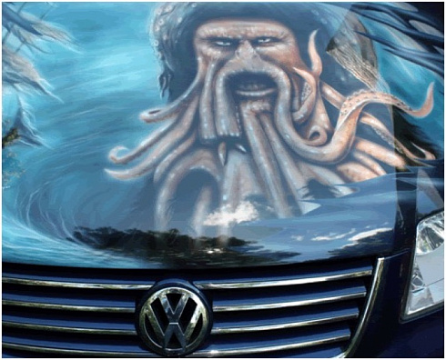 Пираты карибского моря аэрография на машины мотоциклы