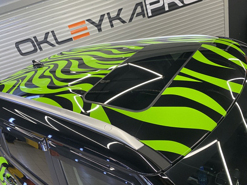 Аэрография винилография Kia Soul Волны зеленый цвет