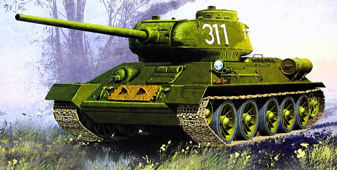 Винилография на авто в Москве танк Т-34