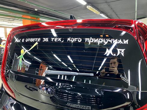Надпись на стекло наклейка Мы в ответе за тех, кого приручили